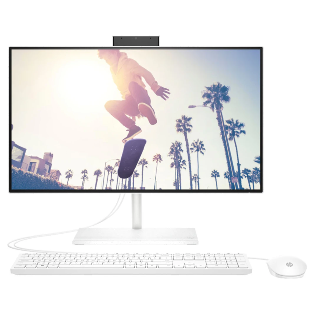 كمبيوتر HP AIO 24-CB1036NE، Core i5-1235U من الجيل الثاني عشر، 8 جيجابايت DDR4، 512 جيجابايت SSD، شاشة تعمل باللمس FHD مقاس 24 بوصة