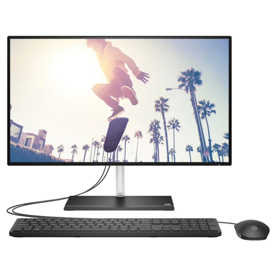 كمبيوتر HP AIO 24-CB1017NH مقاس 24 بوصة ومعالج Core i5 من الجيل الثاني وذاكرة SSD سعة 512 جيجابايت وبطاقة رسومات Nvidia MX 450 سعة 2 جيجابايت - بدون شاشة تعمل باللمس
