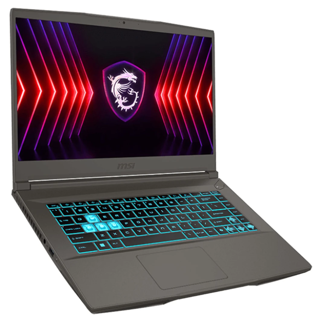 كمبيوتر محمول MSI Thin 15 B13UC - Intel Core i7-13620H، NVIDIA RTX 3050 Max-Q 4GB DDR6، 512GB SSD، 15.6" FHD، 144Hz، IPS-Level، Cosmos Grey