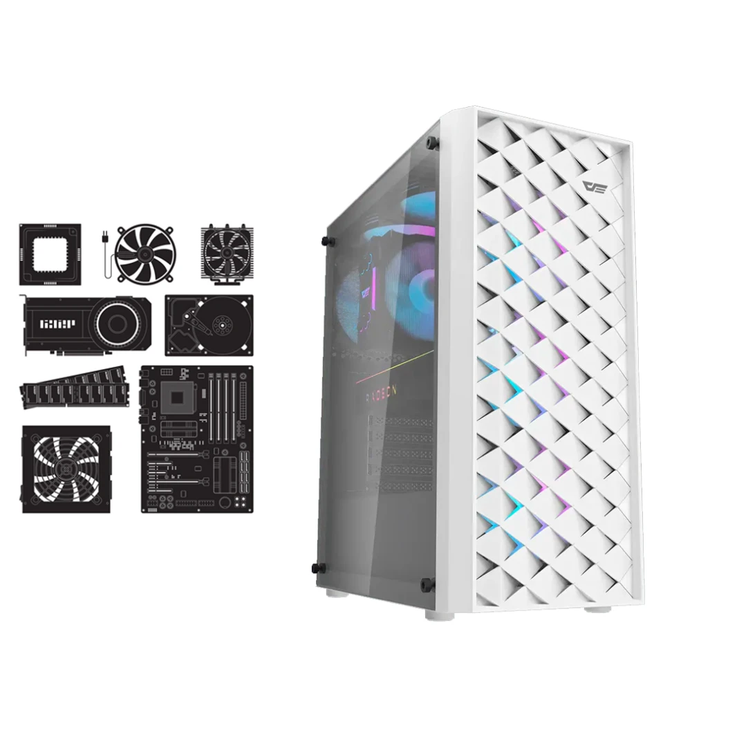 Intel CORE i5 12400 | GTX 1650 Super 4GB | 16GB RAM DDR4 - كمبيوتر ألعاب مخصص - أبيض