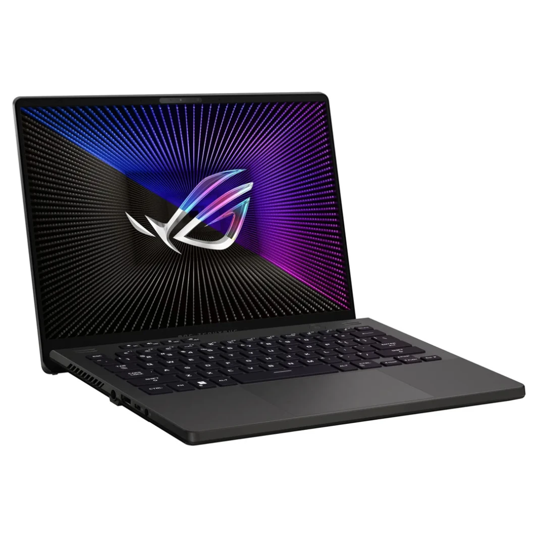 كمبيوتر محمول ASUS ROG Zephyrus G14 - AMD Ryzen 9 8945HS، RTX 4060، شاشة OLED HDR بدقة 3K وتردد 120 هرتز وشاشة مقاس 14 بوصة، جراب ROG Zephyrus، ماوس ROG Impact للألعاب
