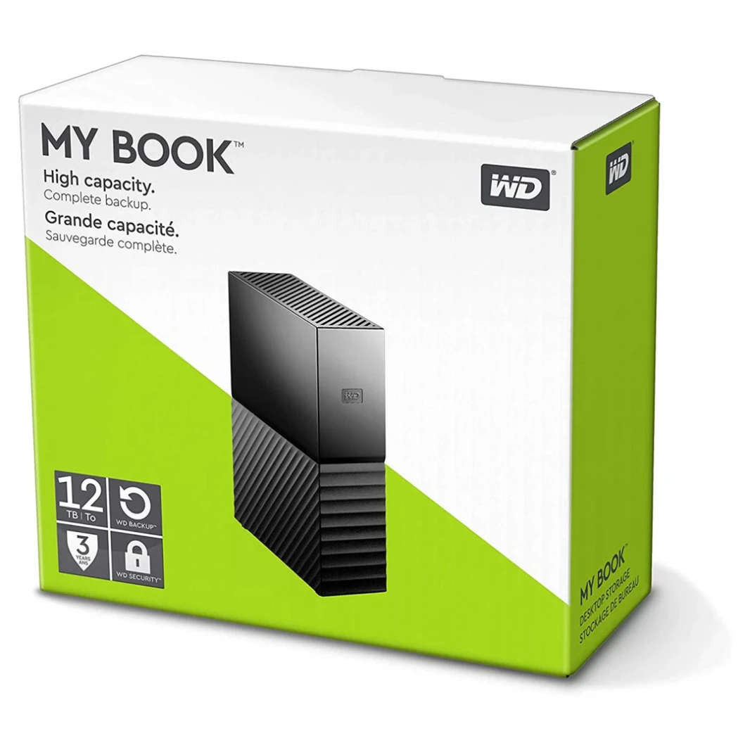 محرك الأقراص الصلبة الخارجي WD My Book 12TB لسطح المكتب: USB 3.0