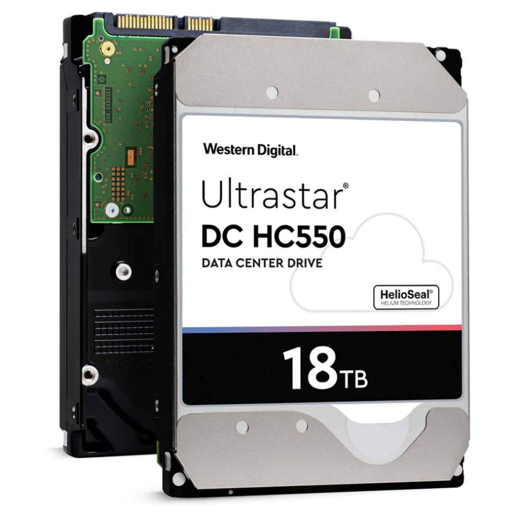WD 18TB Ultrastar DC HC550: قرص صلب SATA عالي السعة | 7200 دورة في الدقيقة