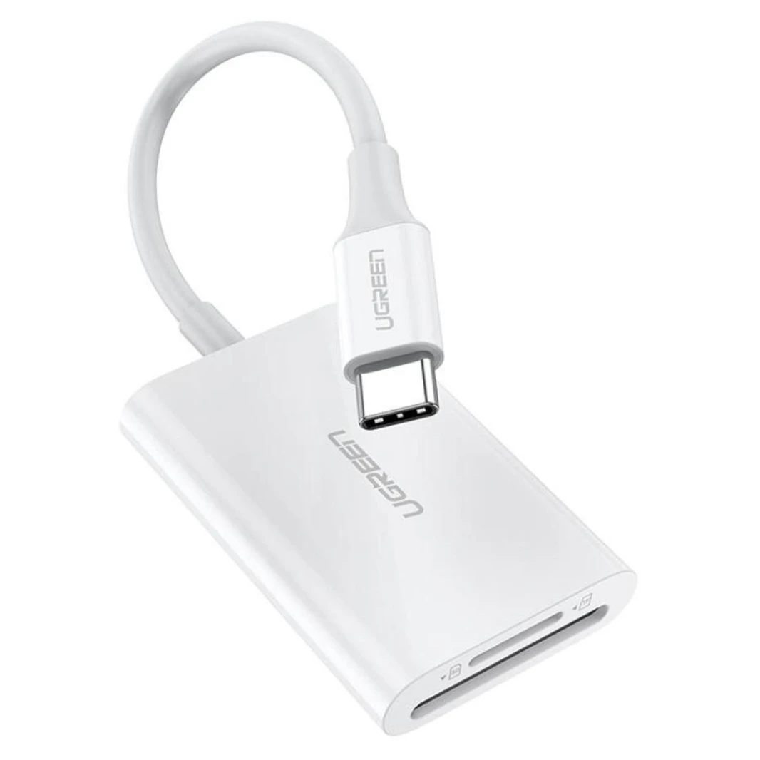 قارئ بطاقات UGREEN USB C لأجهزة UHS-II (CM265) - قراءة بطاقات عالية السرعة لأجهزة USB-C