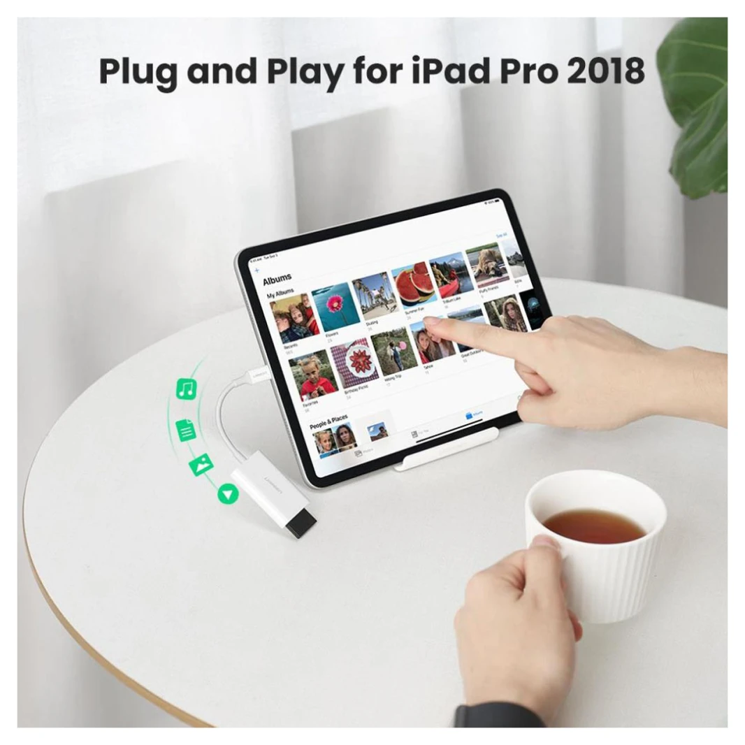 قارئ بطاقات UGREEN USB C لأجهزة UHS-II (CM265) - قراءة بطاقات عالية السرعة لأجهزة USB-C