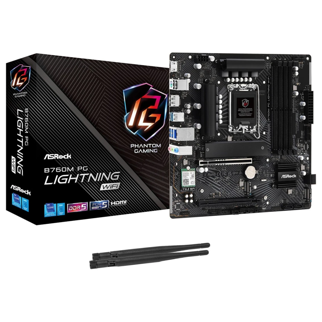 اللوحة الأم Asrock B760M PG Lightning WiFi 6ASRock