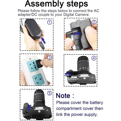 طقم محول طاقة تيار متردد بديل ACK-E10 لكاميرا Canon
