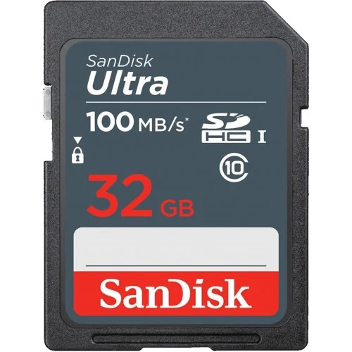 SanDisk Ultra 32GB Class 10 100MB/s SDHC UHS-I Memory Card