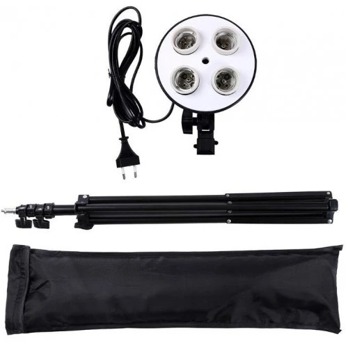 مجموعة إضاءة SoftBox المستمرة ذات الأربعة مقابس