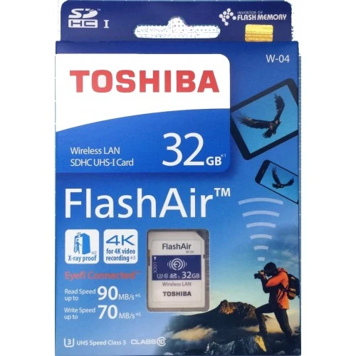 TOSHIBA FlashAir W-04 Wireless SD Card 32GB