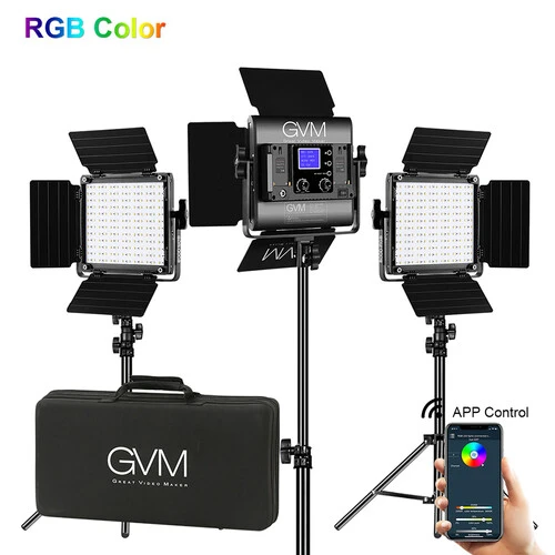 مجموعة إضاءة فيديو GVM 800D-RGB LED Studio 3