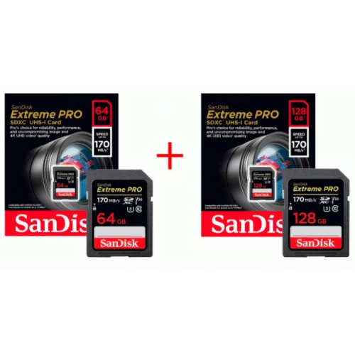SanDisk Extreme PRO 170MB/s 64GB Plus 128GB