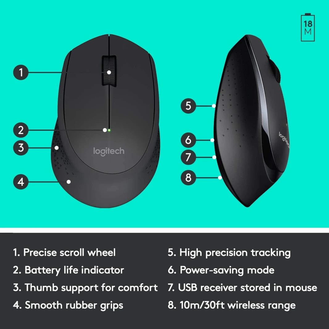 مجموعة لوحة المفاتيح والماوس اللاسلكية Logitech MK345