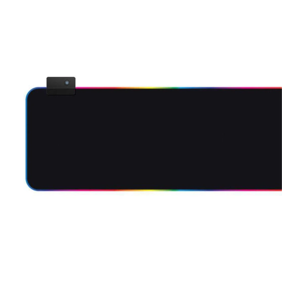 لوحة ماوس ألعاب ممتدة من Porodo Soft Cloth RGB – أسود