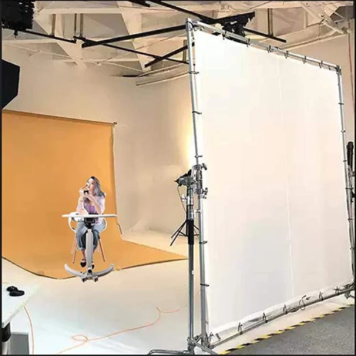Portable Butterfly Diffuser Frame 3.6x3.6m Light Modifier Panel Kit With Bag and c-stand