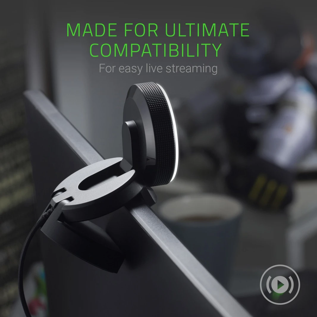 حلقة إضاءة Razer Kiyo مع كاميرا ويب قابلة للتعديل للسطوع