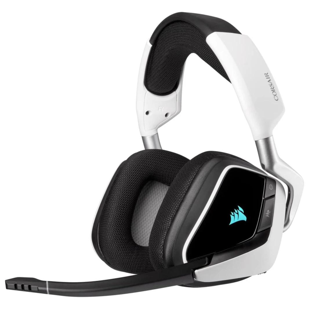 Corsair Void RGB Elite Wireless 7.1 Surround Sound Gaming Headset – White