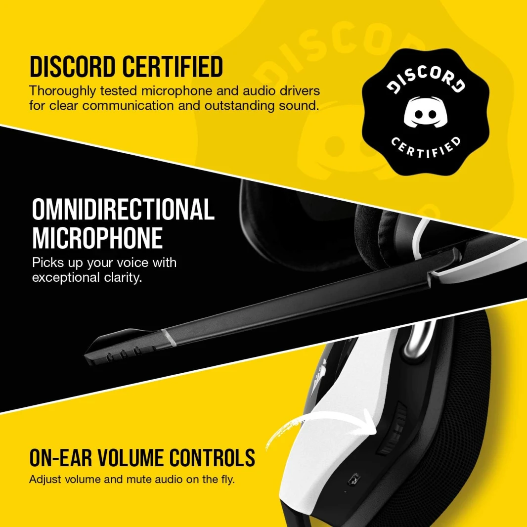 Corsair Void RGB Elite Wireless 7.1 Surround Sound Gaming Headset – White