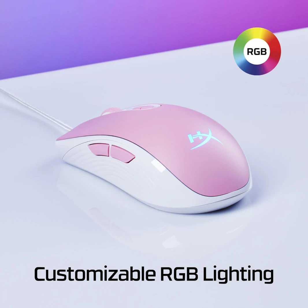 HyperX Pulsefire Core RGB Gaming Mouse – White Pink
