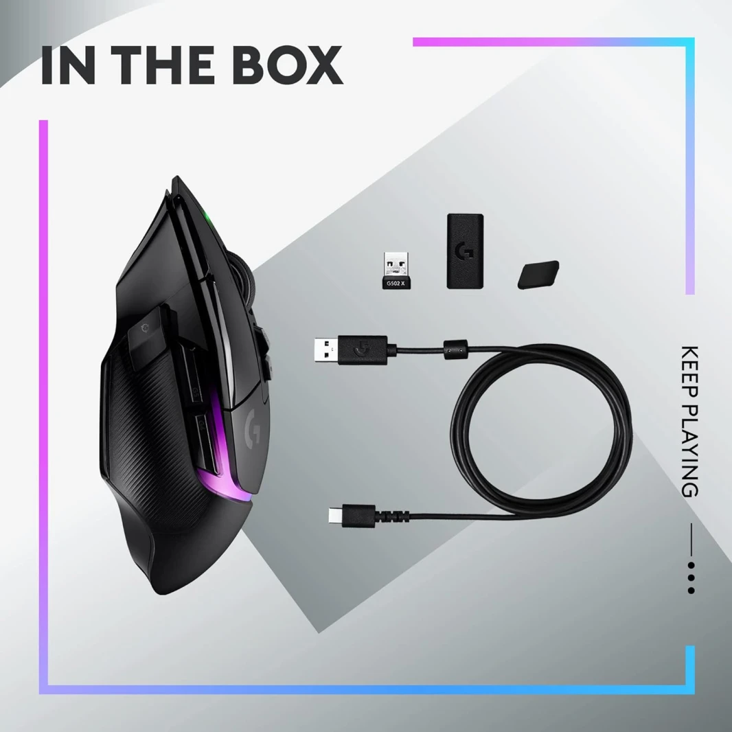 ماوس الألعاب Logitech G502 X Plus Lightspeed اللاسلكي RGB - أسود