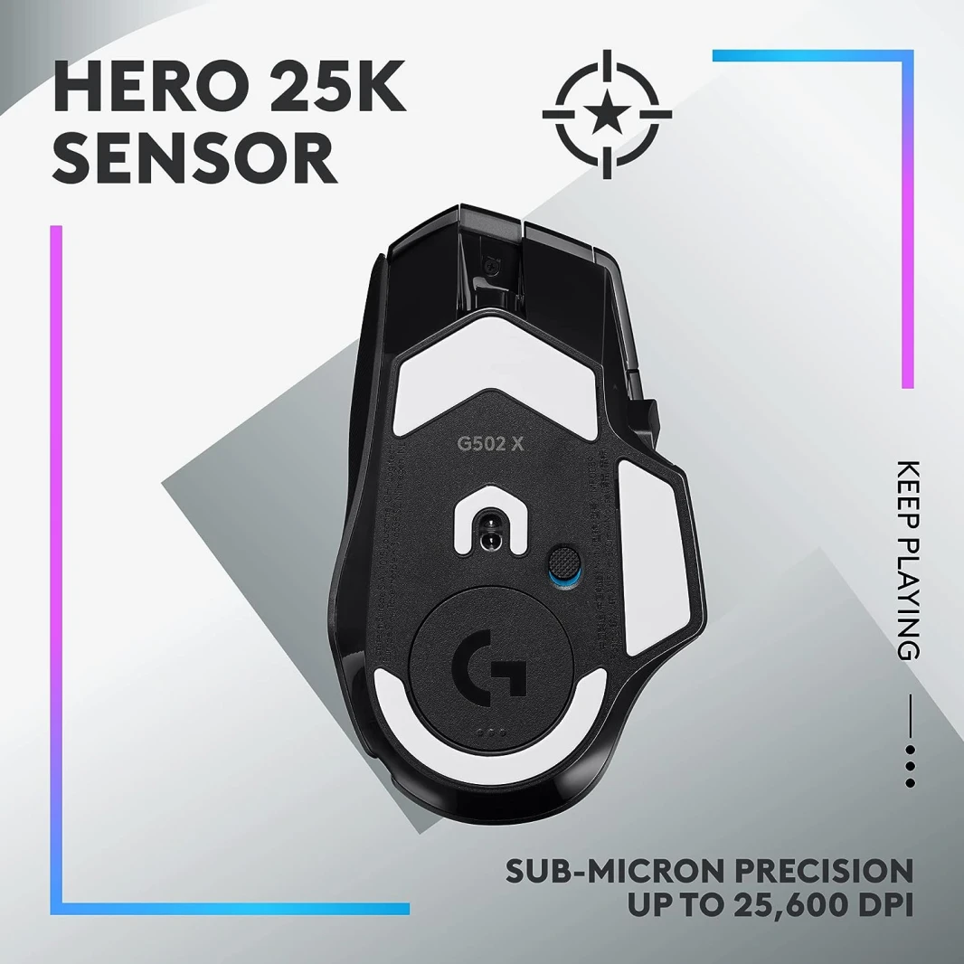 ماوس الألعاب Logitech G502 X Plus Lightspeed اللاسلكي RGB - أسود