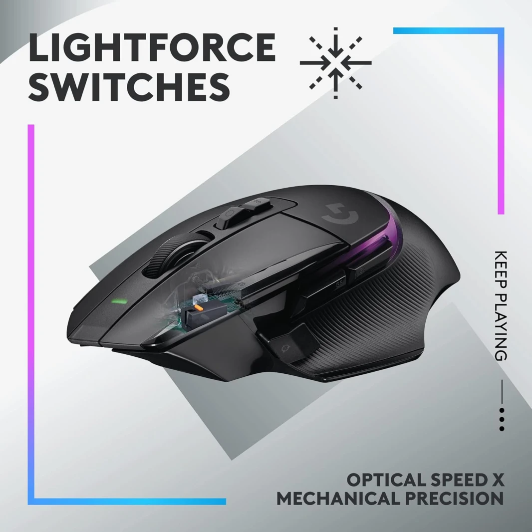 ماوس الألعاب Logitech G502 X Plus Lightspeed اللاسلكي RGB - أسود