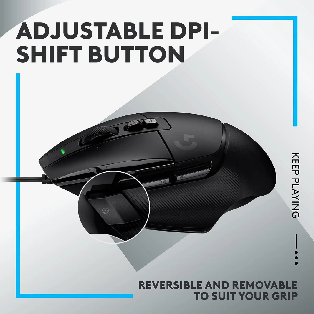 ماوس الألعاب Logitech G502 X Wired LIGHTFORCE – أسود