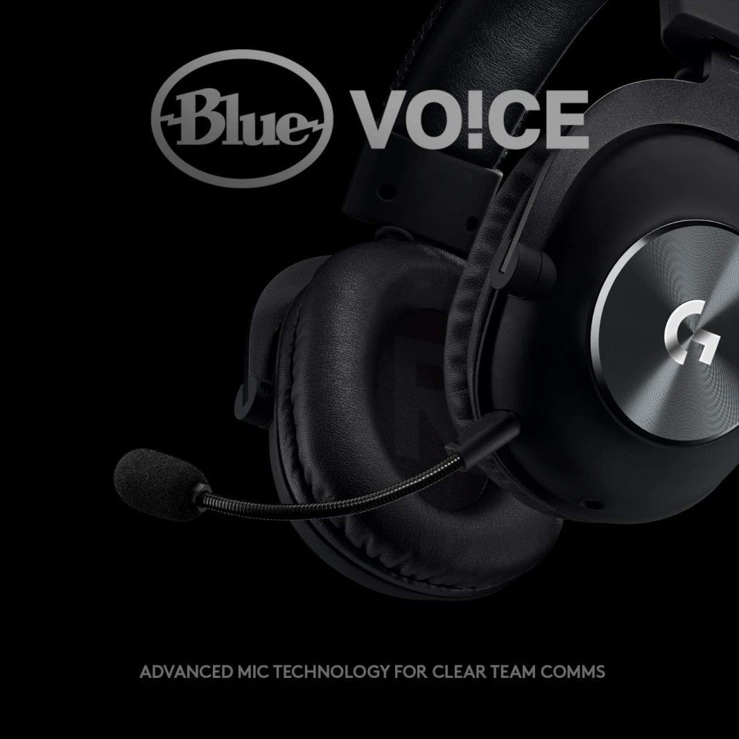 سماعة الألعاب Logitech G PRO X (DTS 7.1) مع Blue Voice - أسود