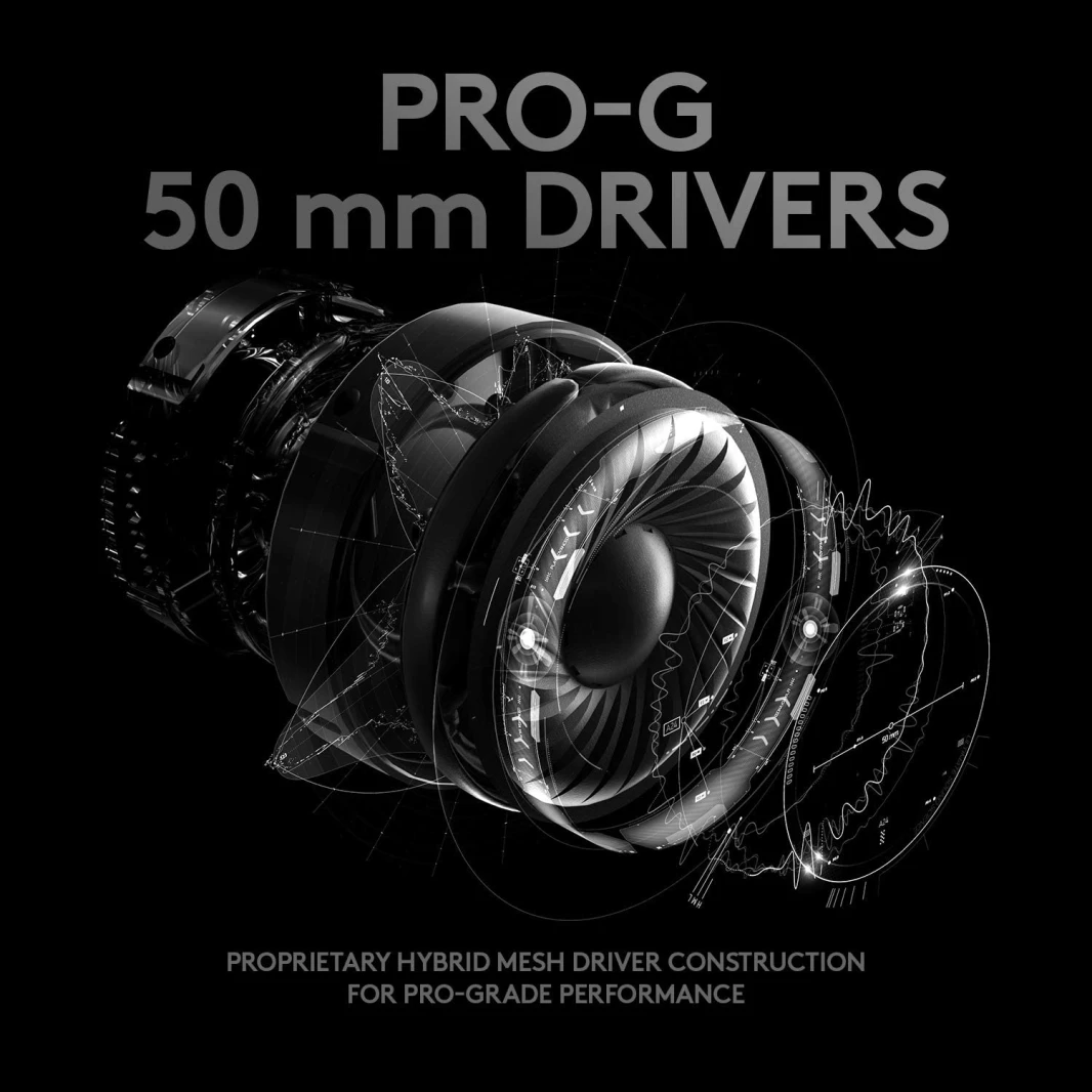 سماعة الألعاب Logitech G PRO X (DTS 7.1) مع Blue Voice - أسود