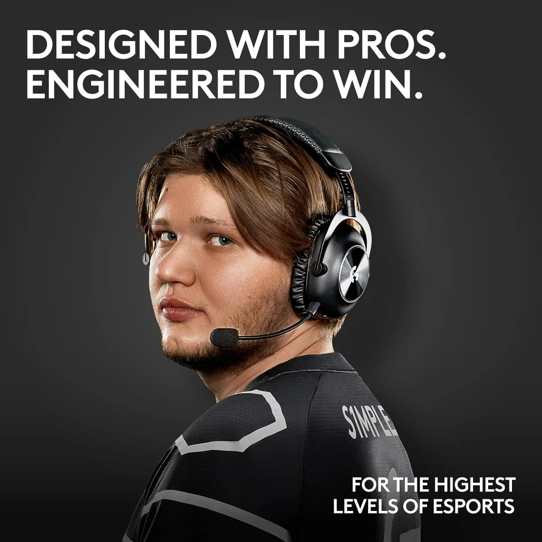سماعة الألعاب Logitech G PRO X Gen 2 اللاسلكية 2.4 جيجا هرتز والبلوتوث - أسود