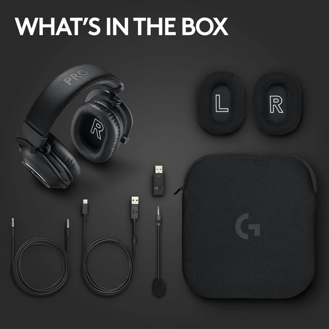 سماعة الألعاب Logitech G PRO X Gen 2 اللاسلكية 2.4 جيجا هرتز والبلوتوث - أسود