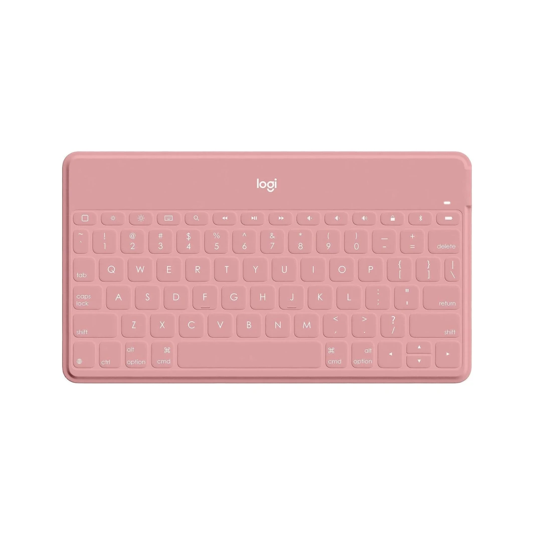 لوحة مفاتيح Logitech Keys To Go فائقة النحافة وخفيفة الوزن بتقنية البلوتوث - وردية