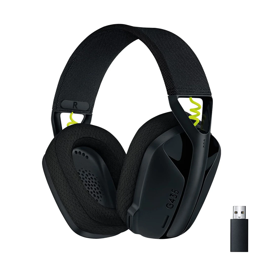 سماعة الألعاب اللاسلكية Logitech G435 LIGHTSPEED وBluetooth - أسود