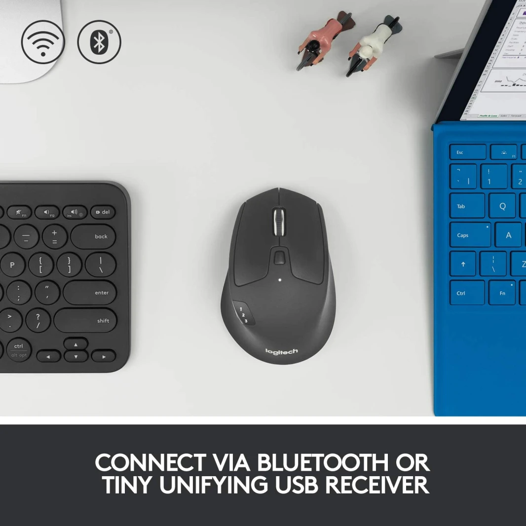 ماوس Logitech M720 اللاسلكي / بلوتوث Triathlon متعدد الأجهزة