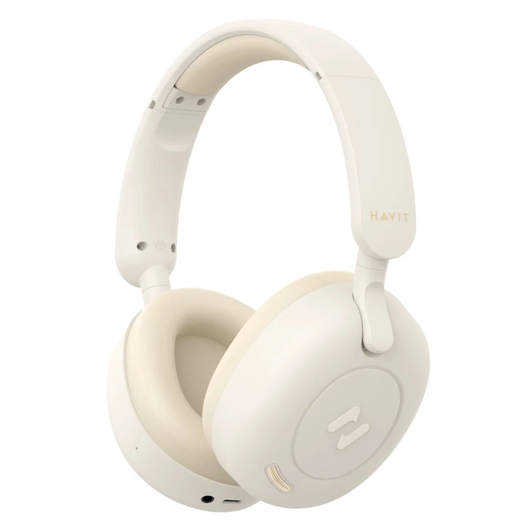 Havit H655 Wireless Active Noise Cancelling Headset – Beige