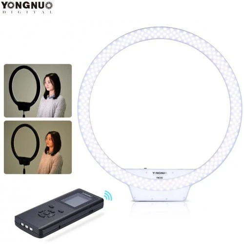 ضوء حلقي ثنائي اللون من Yongnuo YN-308C LED مع حامل