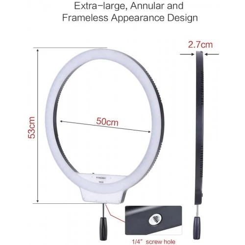 ضوء حلقي ثنائي اللون من Yongnuo YN-308C LED مع حامل