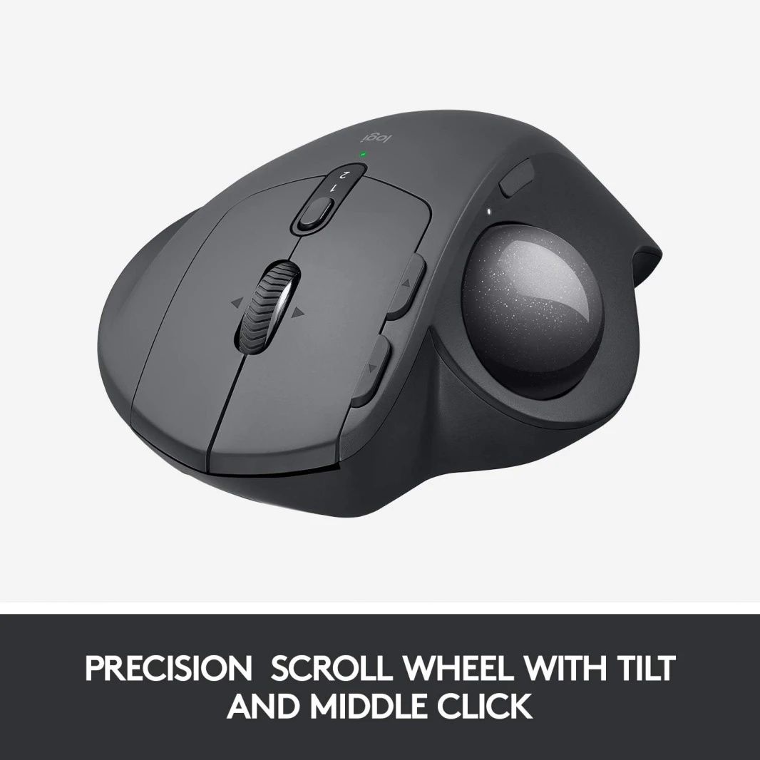 ماوس Logitech MX Ergo Ergonomic Design اللاسلكي المزود بكرة التتبع