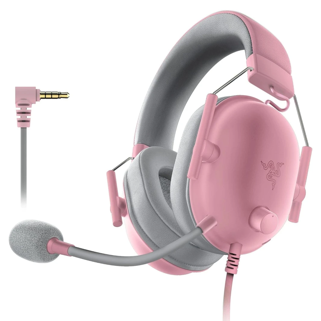 Razer BlackShark V2 X 7.1 Surround Sound Gaming Headset – Pink