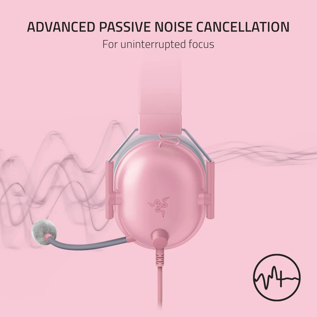Razer BlackShark V2 X 7.1 Surround Sound Gaming Headset – Pink