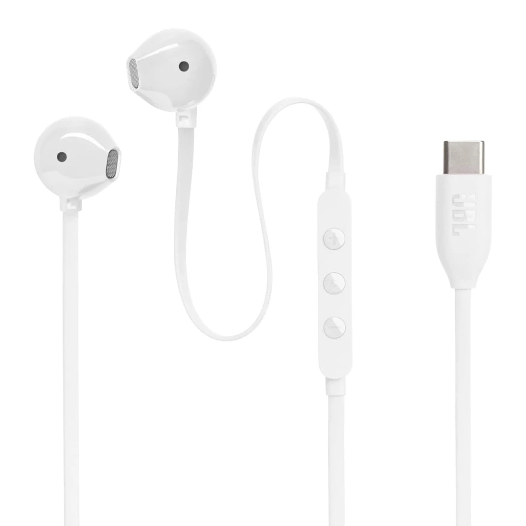 JBL Tune 305C Type C Wired Hi-Res In-Ear Earbuds with Mic – White