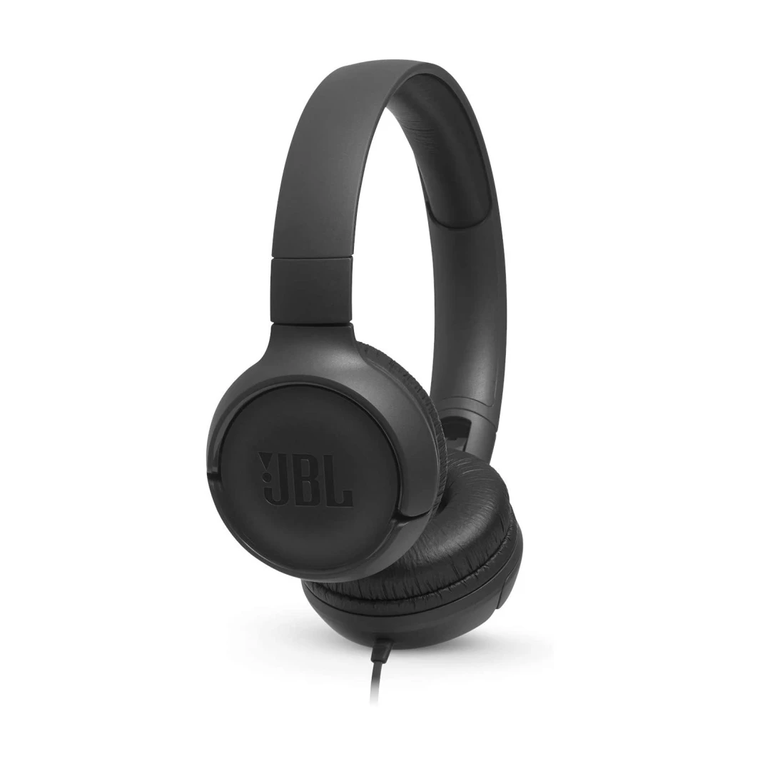 سماعة JBL Tune 500 السلكية فوق الأذن مع ميكروفون - أسود