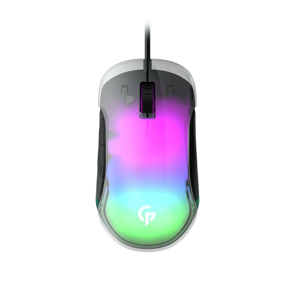ماوس الألعاب Porodo 8D RGB Crystal Shell 12800 DPI