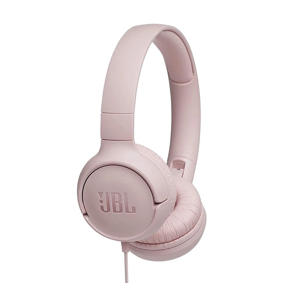 سماعة JBL Tune 500 السلكية فوق الأذن مع ميكروفون - وردي