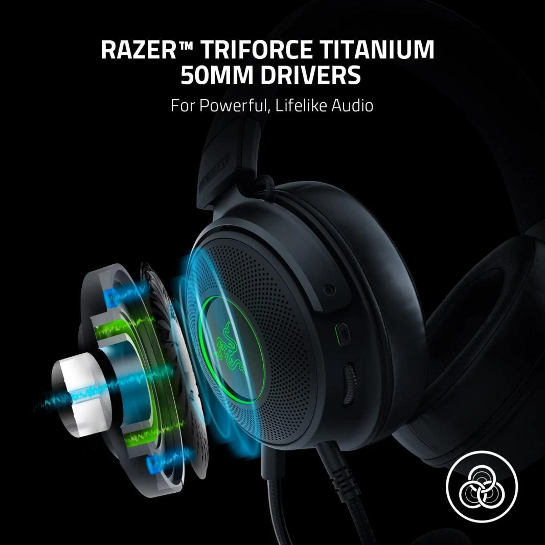 سماعة الألعاب Razer Kraken V3 THX Spatial Audio Chroma RGB