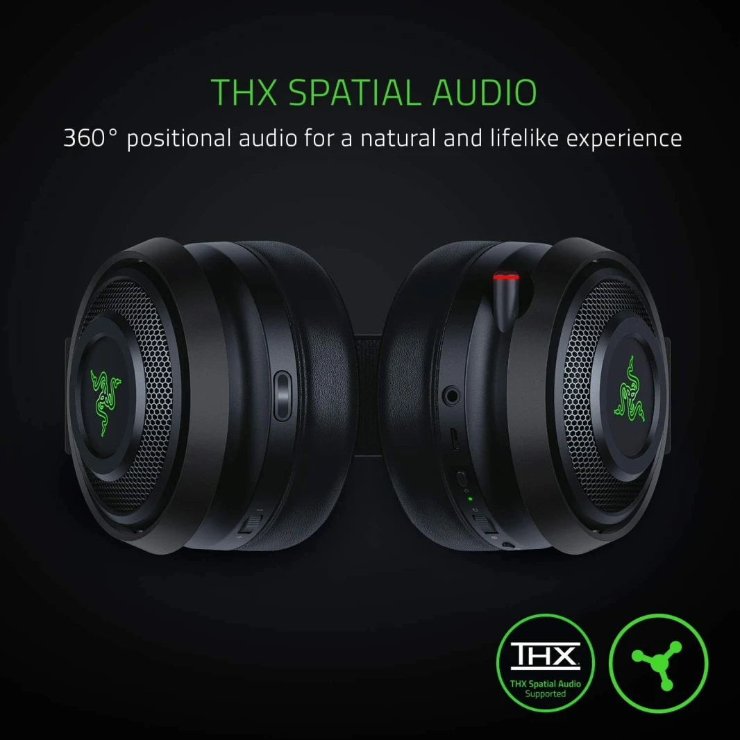 سماعة الألعاب Razer Nari Ultimate Wireless 7.1 Surround Sound THX Audio