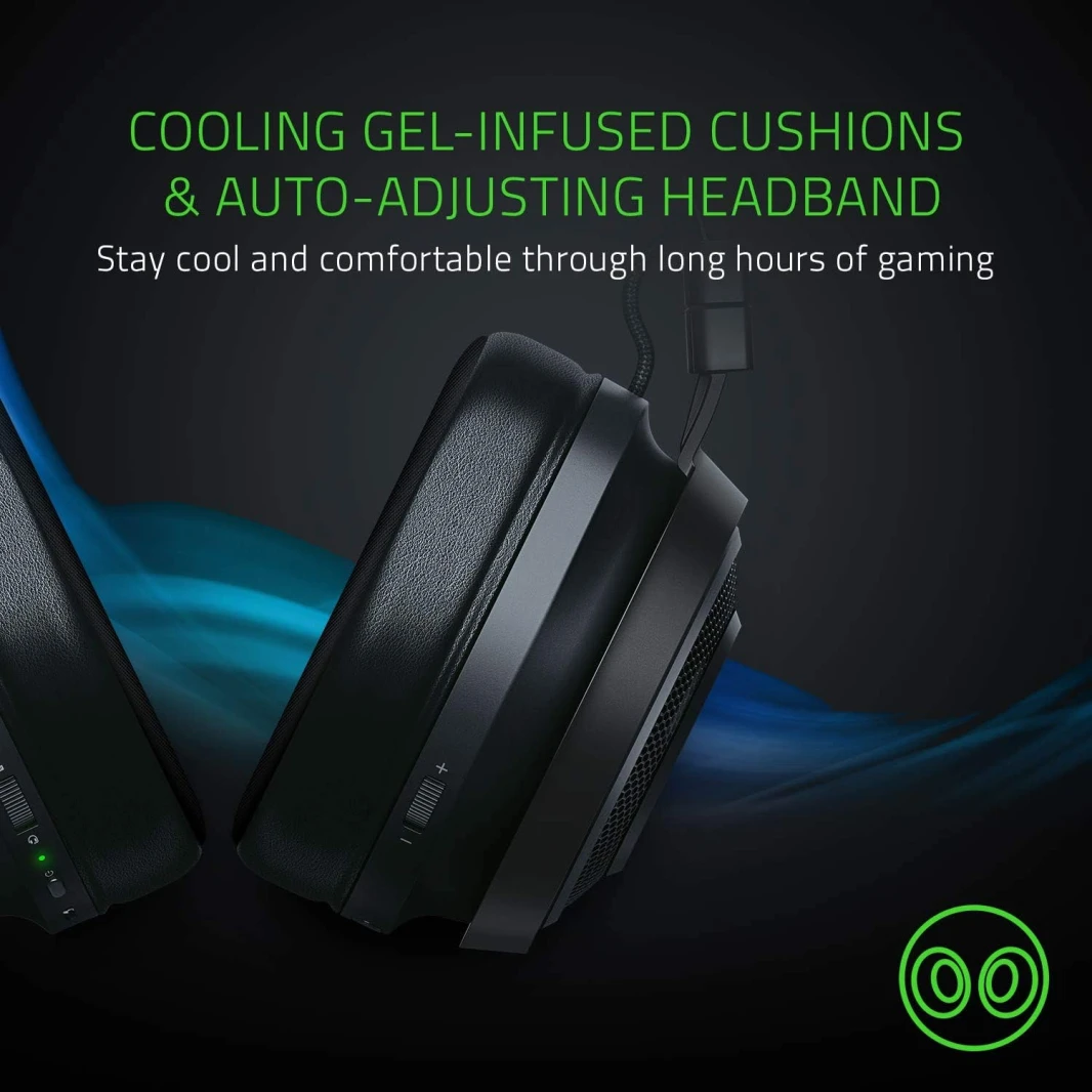 سماعة الألعاب Razer Nari Ultimate Wireless 7.1 Surround Sound THX Audio