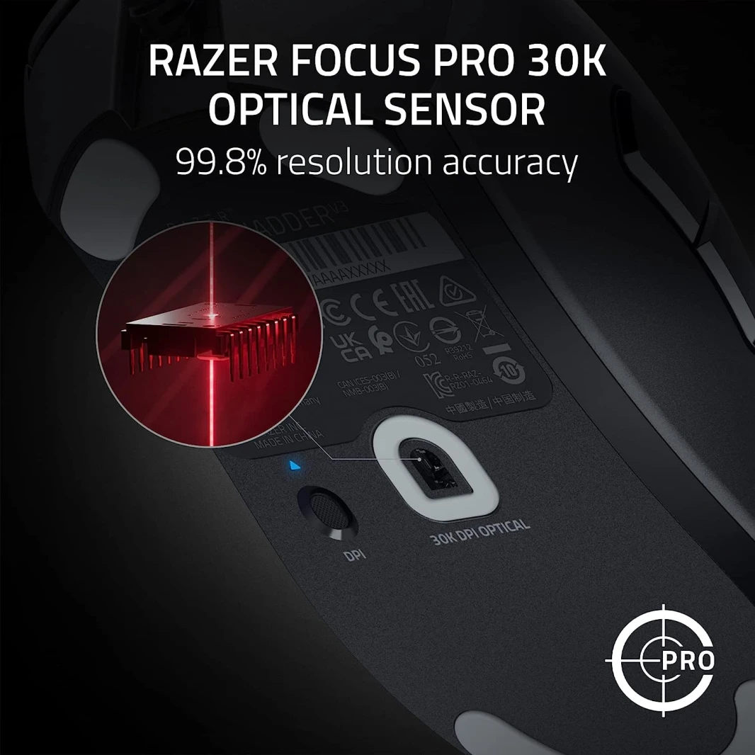 ماوس الألعاب Razer DeathAdder V3 59g Ultra Lightweight Pro 30K Sensor