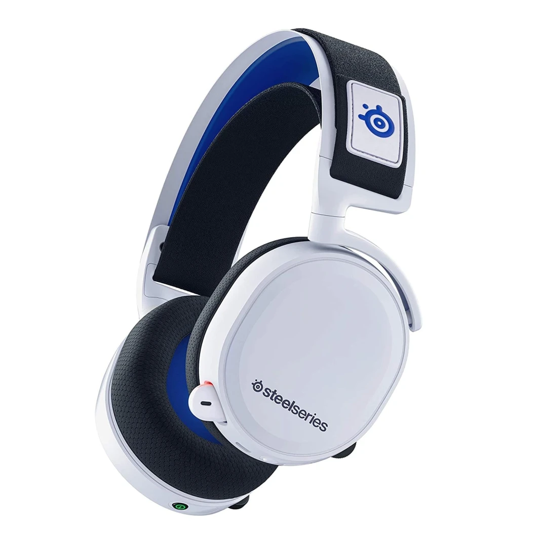 سماعة الألعاب SteelSeries Arctis 7P اللاسلكية لبلاي ستيشن 5 وبلاي ستيشن 4 - بيضاء