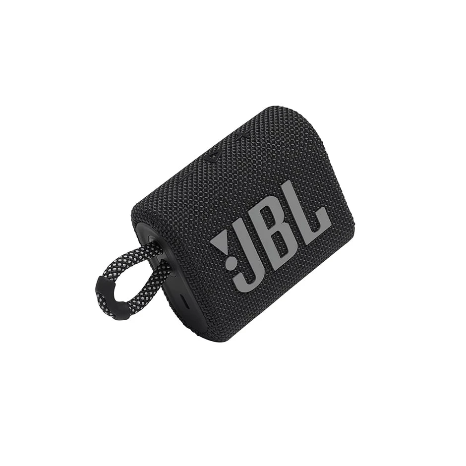 مكبر صوت بلوتوث محمول للغاية مقاوم للماء JBL GO3 - أسود